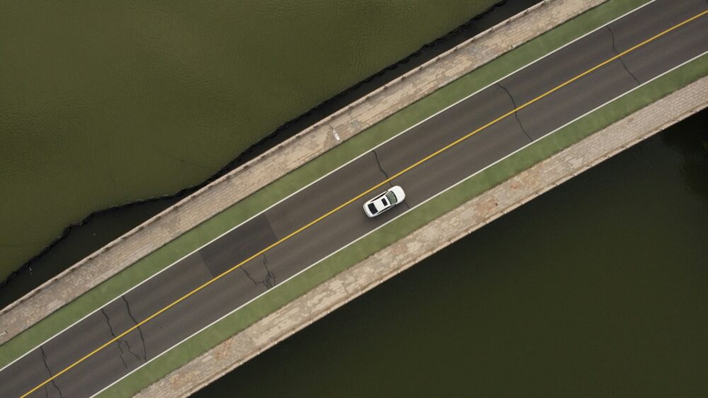 上から見た道路